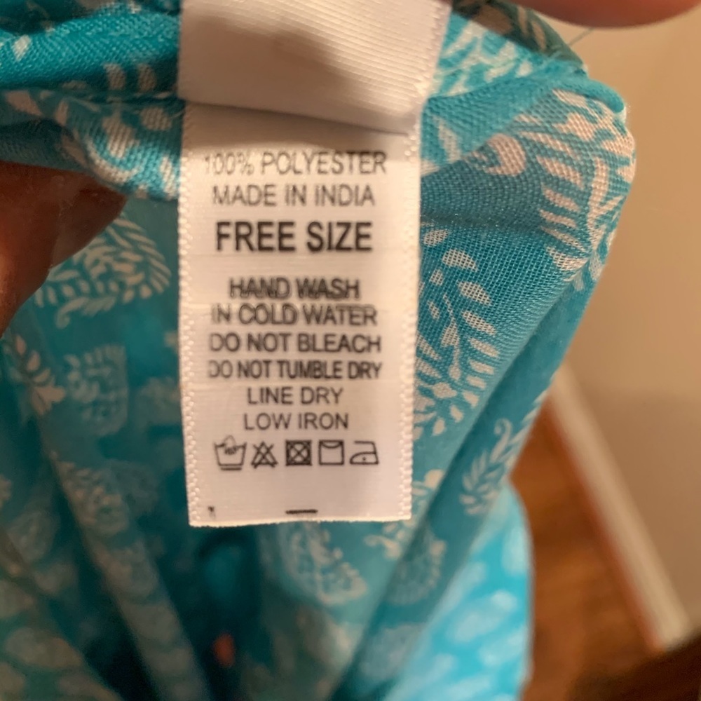 Turquoise print Swim suit cover up - Picture 7 of 7